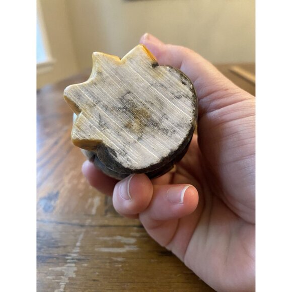 Handcrafted Marble Owl Figurine - 4" Tall - Hand-Painted Eyes - Decorative Colle - Picture 7 of 7